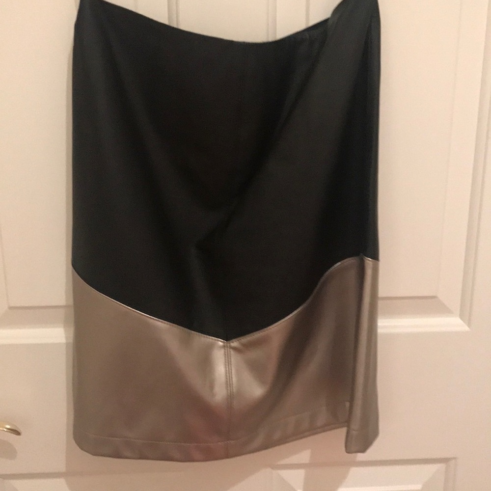 W by Worth leather shirt. Black and silver. Size 2